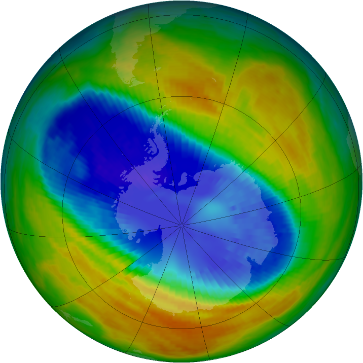 Antarctic ozone map for 06 September 2002